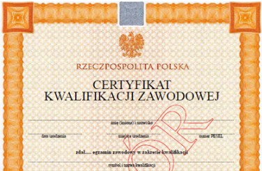 Wydawanie certyfikat�w zawodowych