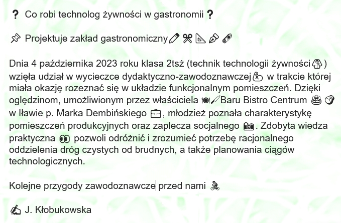 Wizyta w Bistro